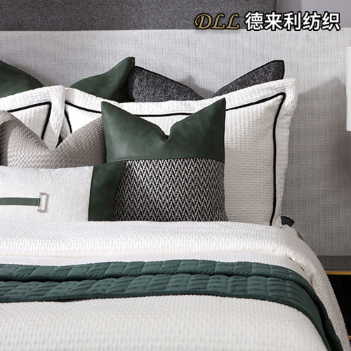 طقم وسائد وأغطية سرير منسوجة فاخرة