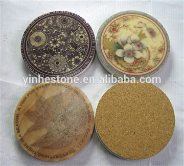 2016 Bulk sandstone coaster with cork piece