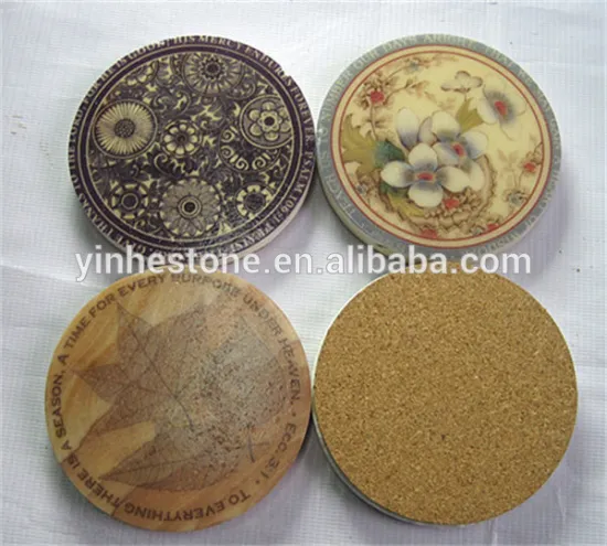 2016 Bulk sandstone coaster with cork piece