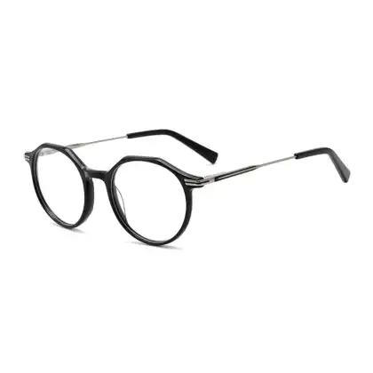 Hot Sell Worldwide Special Round Shape Metal Temple Design Eyeglasses