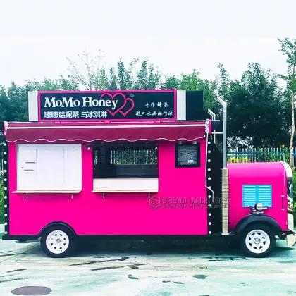 Cartoon Street Food: Ice Cream Cart and Hot Dog Stall Services