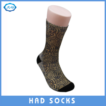 Half-terry Self-design Leopard Sublimation Print Lady Sock