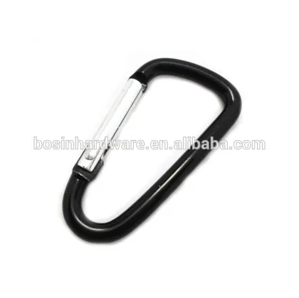 Fashion High Quality Metal Black Aluminum Carabiner