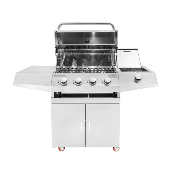 Gas BBQ Grill with Cabinets Wheels
