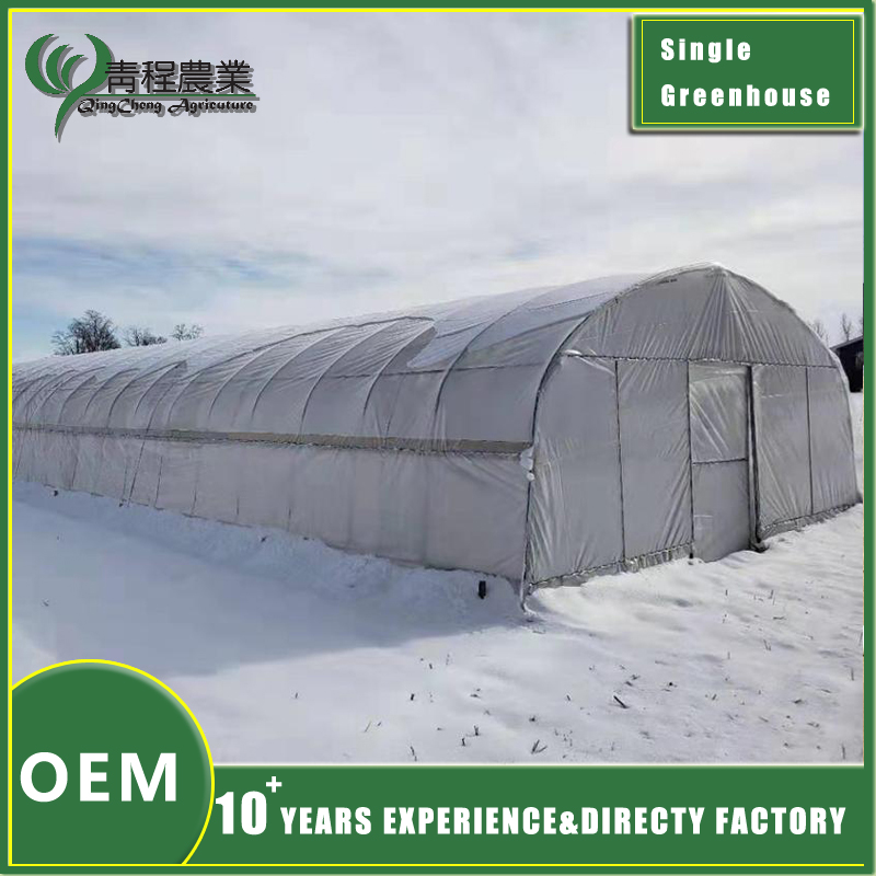 Round Steel Pipe Single Span Greenhouse