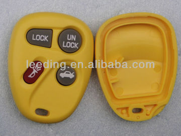 Yellow GM Keyless Remote Car Key Shell,Car Key Case with Four Buttons
