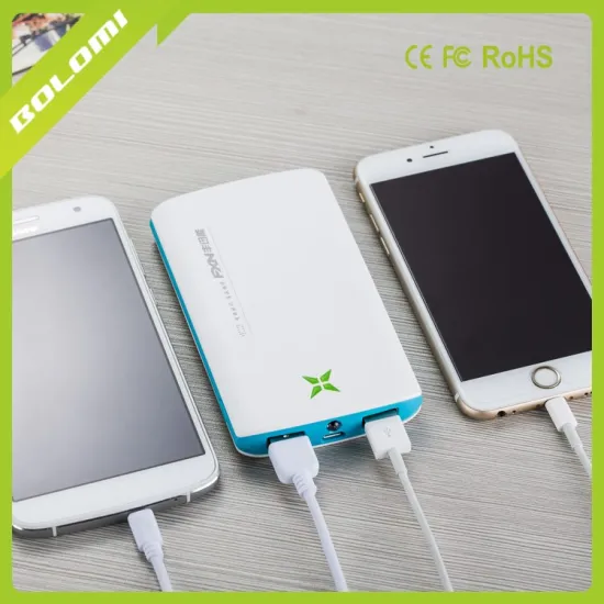 High Capacity 8000 Mah With The Polymer Batteries Leather Power Bank