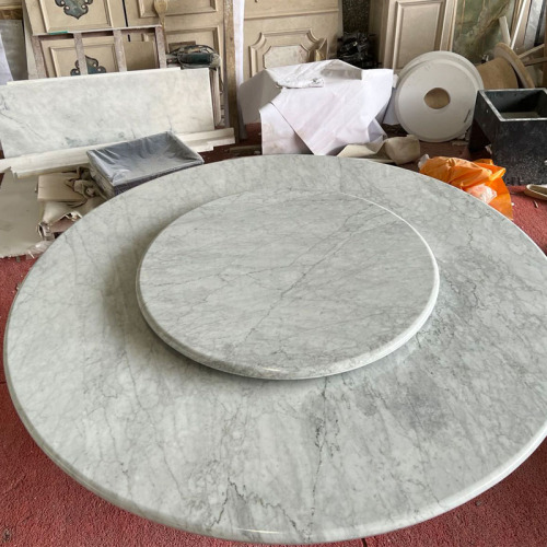 Minimalist White Marble Round Dining Table