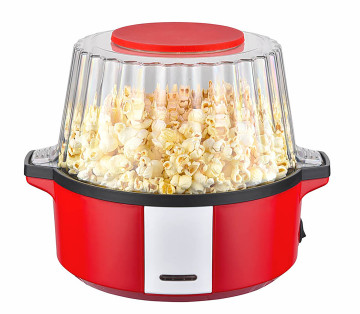 Popcorn Machine,  Electric Hot Oil Popcorn Popper with Stirring Rod, Large Lid for Serving Bowl