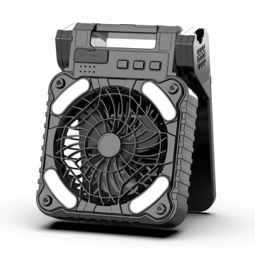 Portable Solar-Powered Rechargeable Camping Fan