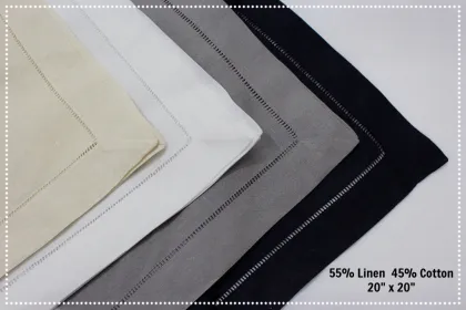 Custom White Linen Napkins