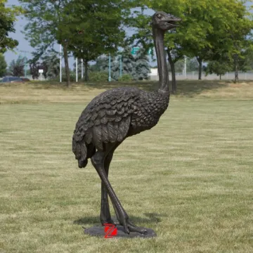 garden bronze sculpture ostrich statues
