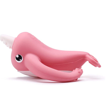 Forma de ballena personalizada suave silicona dentición cepillo de dientes