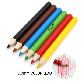 Half Length Mini Colored Pencils 6 Colors Pack - Custom Wood Mini Coloring Pencil Kits for Children