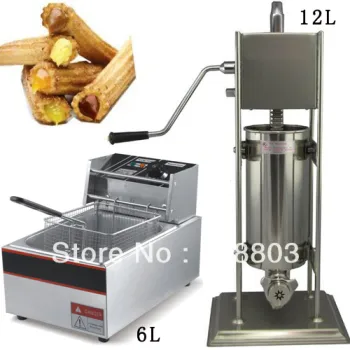 2 in 1 12L Spanish Churro Machine + 6L Electric Deep Fryer