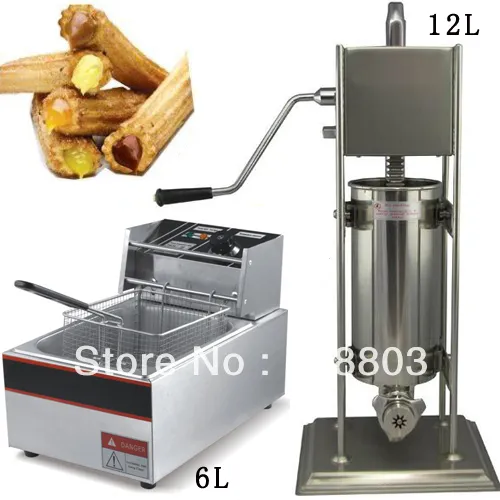 2 in 1 12L Spanish Churro Machine + 6L Electric Deep Fryer