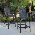 Outdoor Acacia Wood Adirondack Barstools