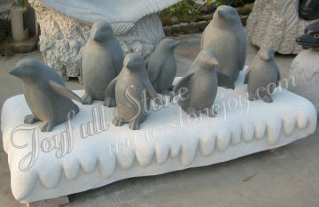 Stone Penguin Satues