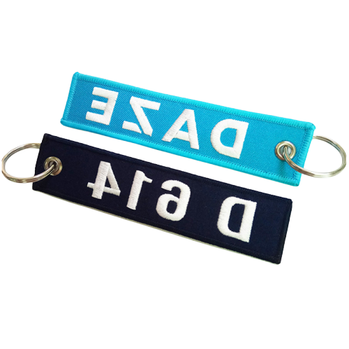 Custom Jet Tag Embroidered Keychains For Women Sale