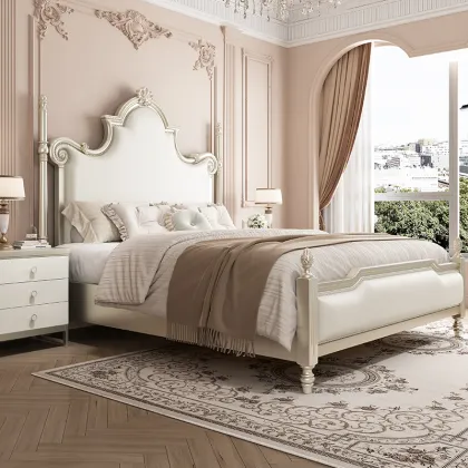 French luxury solid wood bed