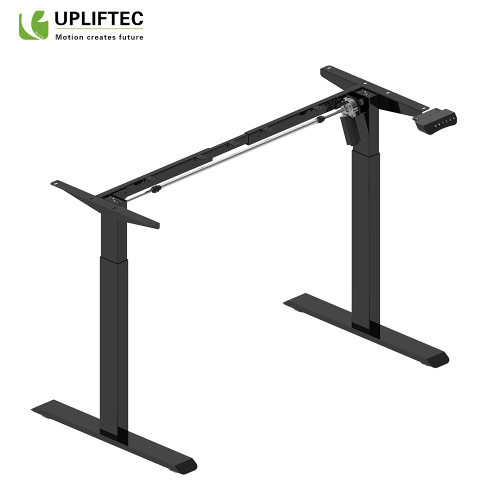 White Electric Sit Stand Desk Frame Single Motor