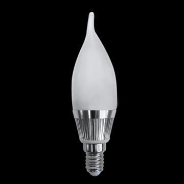 High Bright 3W E14 LED Candle Bulb with 85 to 265V AC Input Voltage, Available in White/Warm White