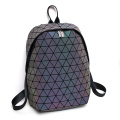 Mochilas de PU Versátiles Versátiles de mochila para mujeres Rhomb geométrica de moda práctica y conveniente