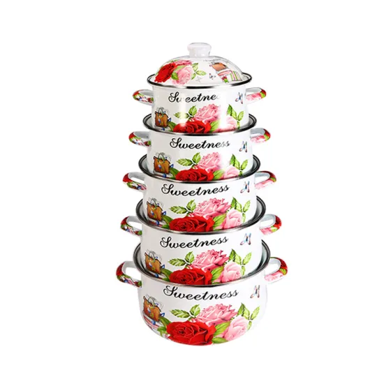 High Quality 806D New Styles Cookware Pot Enamel Turkish Ast Iron Kitchen Casserole Set