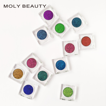 Multi Chrome 12-Shade High Pigment Shiny Eyeshadow Palette - Private Label Soft Pressed Eyeshadow