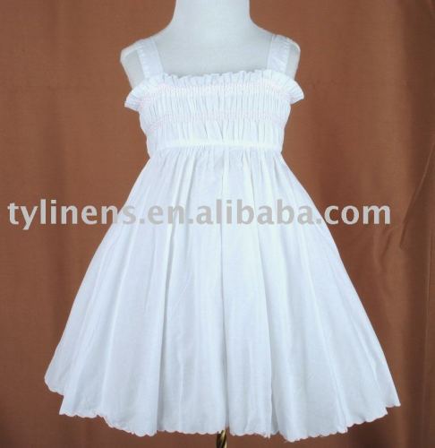 white young girl handmade Smocked skirt