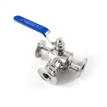 Stainless steel quick three-way ball valve
