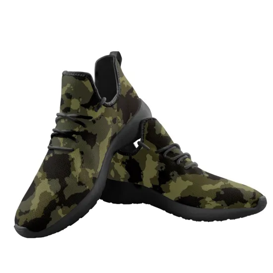 Custom Drop Shipping Camouflage Fly-Knit Sports Running Shoes