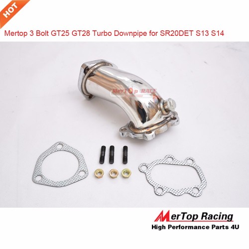 MerTop 3 Bolt 304 Stainless Steel 3'' GT25 GT28 Turbo Downpipe SR20DET SR20 S13 S14