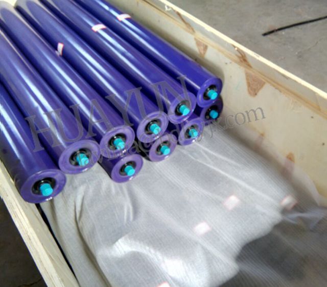 Heavy Duty Conveyor Idler 108mm Dia Steel Tube Troughing Roller
