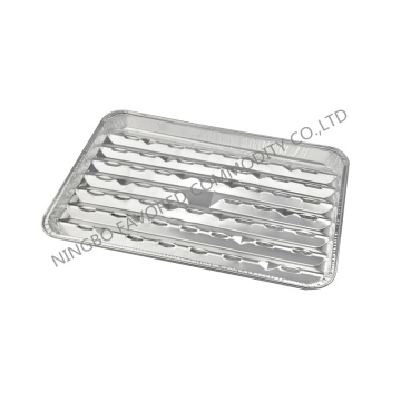 Recipiente de papel de aluminio Bandeja rectangular para barbacoa
