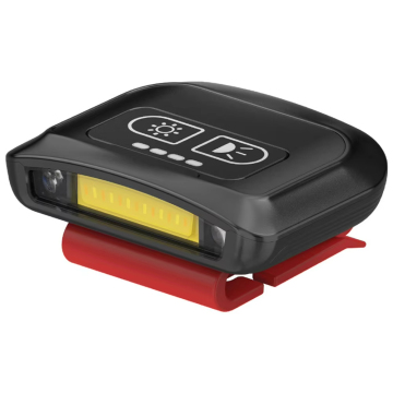 USB Rechargeable Mini LED COB Headlamp with Motion Sensor, Clip Light, and Waterproof Design