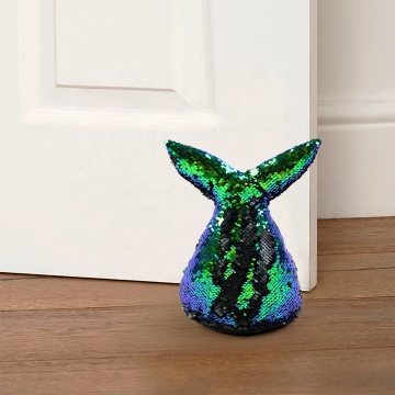 Sequin Mermaid Tail Door Stopper - Fabric Home Decoration