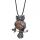 Oeil de tigre naturel alliage Owl Gemstone pendentif fow femmes bijoux collier