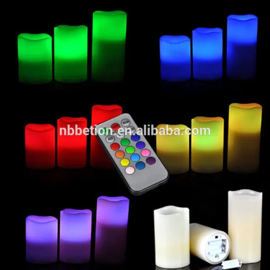 color changing led candle remote control led candle flameless real wax led candle romantic cheap led candle