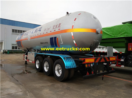 26MT 50000 lakuna ruwa ruwa ammonia tank trailers
