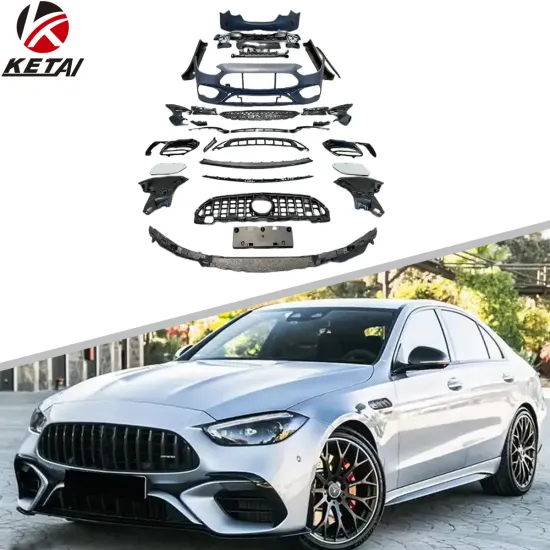 Hot Selling Front Bumper Combination Lip for Mercedes-Benz C-Class W206/C63 Body Kit