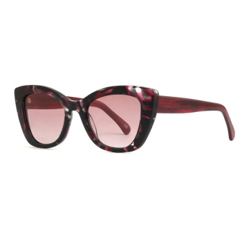 Classic Shape Oversized Uv400 Shades Acetate Sunglasses