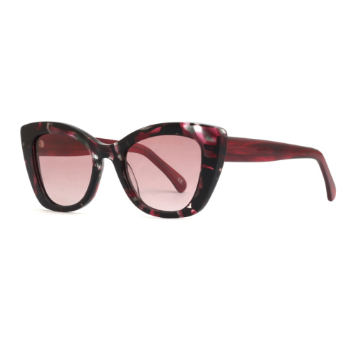 Forme classique surdimensionnée UV400 Shades Acetate Sunglasses