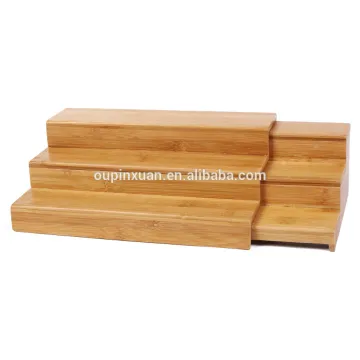 eco-friendly Bamboo Cabinet kitchen Spice Storage spice Organization Classics 3-Tier Step Shelf Expandable Bamboo Spice Rack