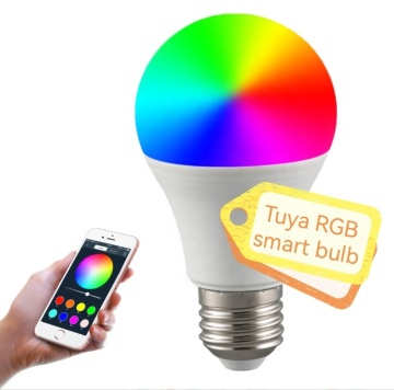 Smart WiFi -Glühbirne mit Alexa Voice Control, RGBCW -Dimm- und Farbanpassung - A19 Bubble Graffiti für intelligentes Leben
