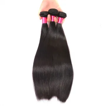 Unprocessed Remy Straight Brazilian Hair Bundles Lace Frontal Mink Virgin Cuticle Aligned Hair Human Weave Bundles With Closure