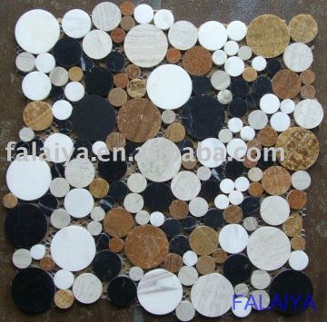 Round Marble Mosaic Marble003 Interior Wall