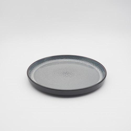 Black Style Reactive Glazed Stonware Dinner Tares Set