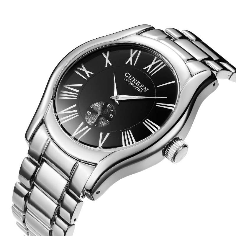Curren Brand Stainless Steel Men Business Quartz Watches 