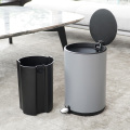 Household Round Pedal Stainless Steel Rubbish Trash Can